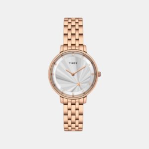 Fashion Women Quartz Silver Dial Analog Stainless Steel Watch TWEL19102