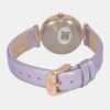 Fashion Women Quartz Lavender Dial Analog Leather Watch TWEL19200
