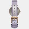 Fashion Women Quartz Lavender Dial Analog Leather Watch TWEL19200