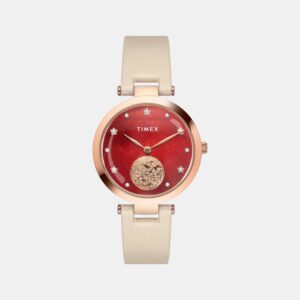 TWEL19201_1_dd126f08-4ae4-4d48-94ca-9738128c4bf4 Fashion Women Quartz Orange Dial Analog Leather Watch TWEL19201