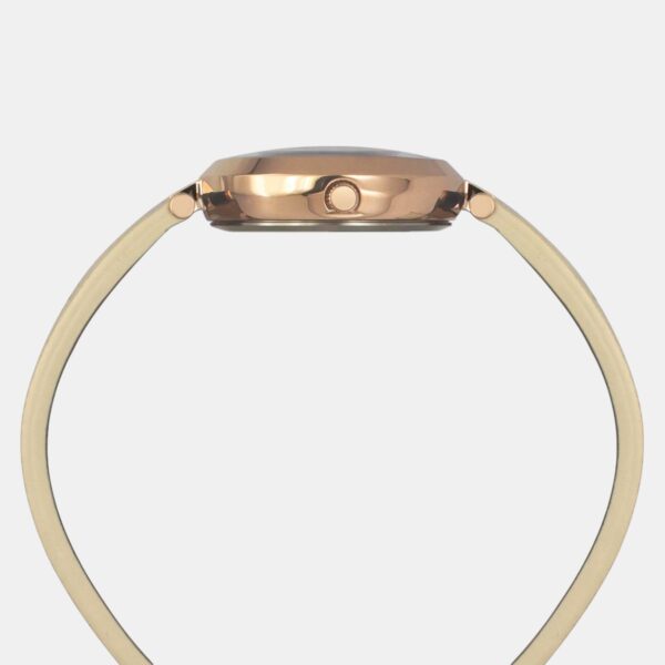 TWEL19201_4 Fashion Women Quartz Orange Dial Analog Leather Watch TWEL19201