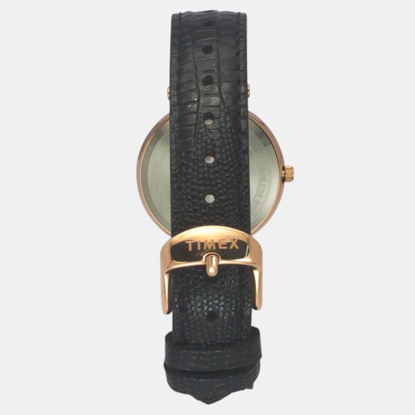 TWEL19203_3 Fashion Women Quartz Black Dial Analog Leather Watch TWEL19203