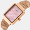 TWEL20704_2 Fashion Women Quartz Mother Of Pearl Dial Analog Stainless Steel Watch TWEL20704