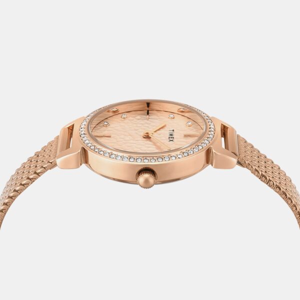 Trendline Women Quartz Rose Gold Dial Analog Stainless Steel Watch TWEL22304