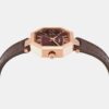 TWEL26901-3 Trendline Women Quartz Brown Dial Analog Leather Watch TWEL26901