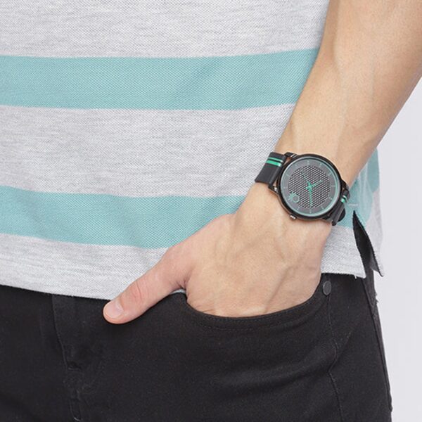 Signature Men Quartz Black Dial Analog Silicone Watch UWUCG0403