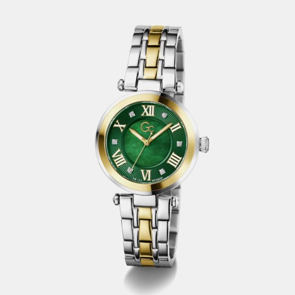 Z63004L9_Q Gc Sportchic Women Quartz Green Dial Analog Stainless Steel Watch Z63004L9
