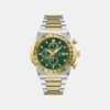 Gc Sportchic Men Quartz Green Dial Chronograph Stainless Steel Watch Z68006G9
