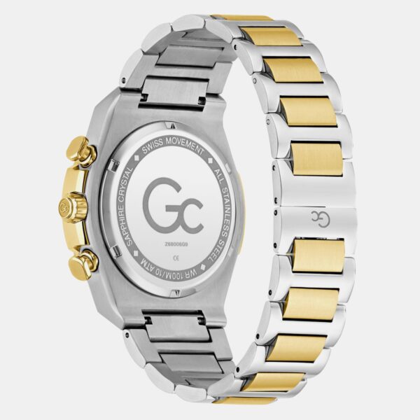 Gc Sportchic Men Quartz Green Dial Chronograph Stainless Steel Watch Z68006G9