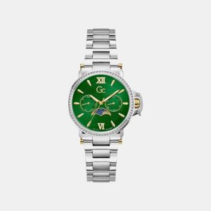 Gc Sportchic Women Quartz Green Dial Analog Stainless Steel Watch Z69001L7