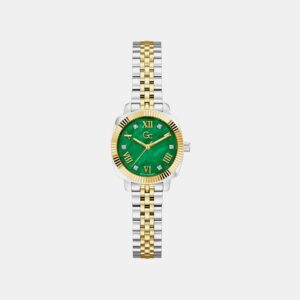 Z73003L9 Gc Dress Women Quartz Green Dial Analog Stainless Steel Watch Z73003L9