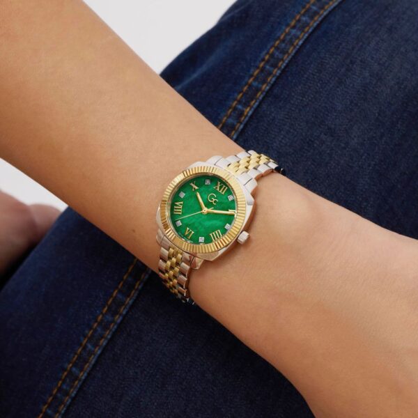 Z73003L9_N Gc Dress Women Quartz Green Dial Analog Stainless Steel Watch Z73003L9