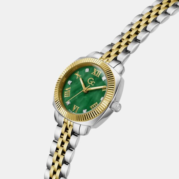 Z73003L9_P Gc Dress Women Quartz Green Dial Analog Stainless Steel Watch Z73003L9