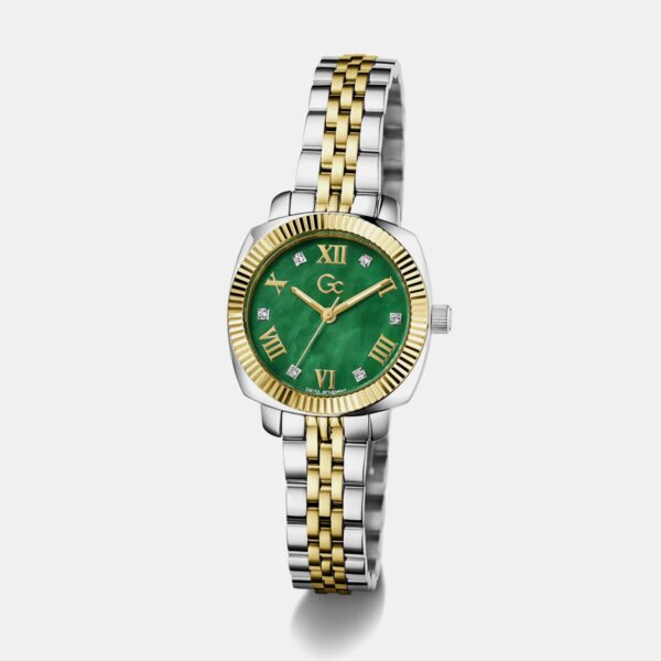 Z73003L9_Q Gc Dress Women Quartz Green Dial Analog Stainless Steel Watch Z73003L9