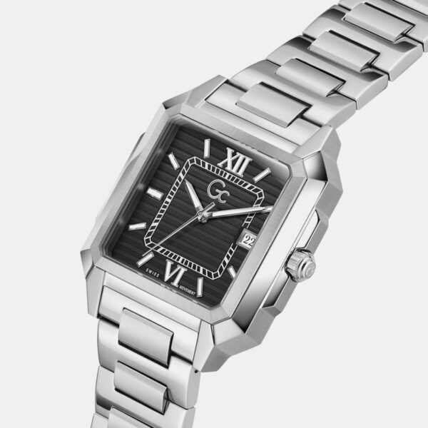 Gc Dress Men Quartz Black Dial Analog Stainless Steel Watch Z74001G4
