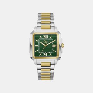Z74004G9 Gc Dress Men Quartz Green Dial Analog Stainless Steel Watch Z74004G9
