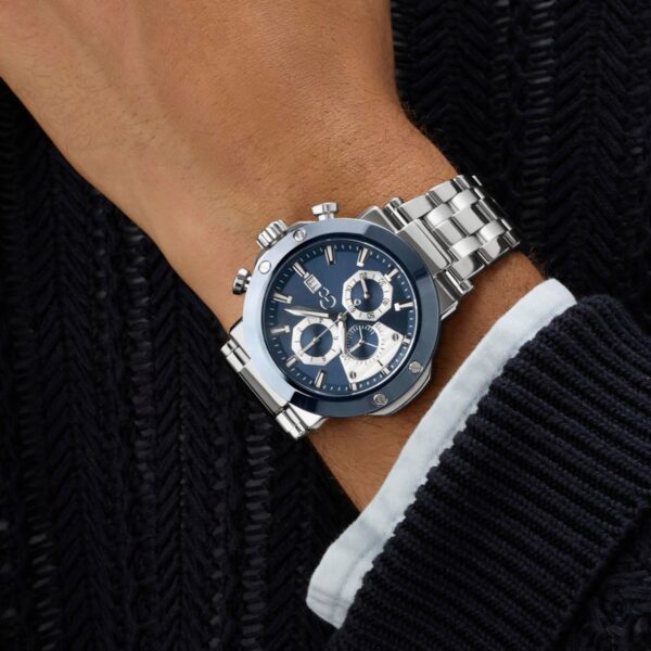 Gc Sportchic Men Quartz Blue Dial Chronograph Stainless Steel Watch Z75002G7