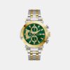 Gc Sportchic Men Quartz Green Dial Chronograph Stainless Steel Watch Z75003G9