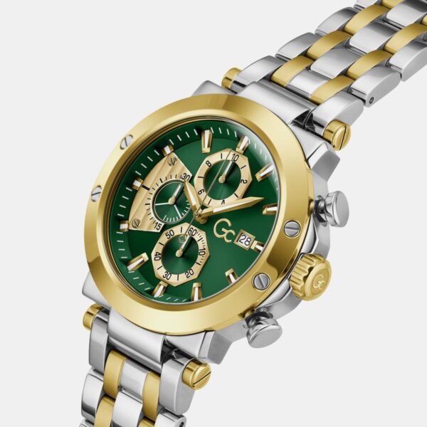 Z75003G9_P Gc Sportchic Men Quartz Green Dial Chronograph Stainless Steel Watch Z75003G9